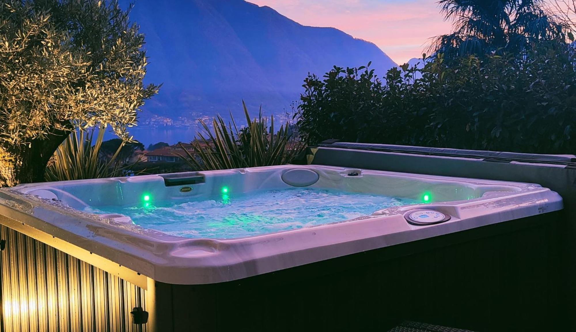 Magic Garden With Jacuzzi-Pool And Luxury Lake Como View Lenno Exteriör bild